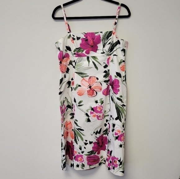 Evan Picone Floral Print Dress 12 - Picture 1 of 7